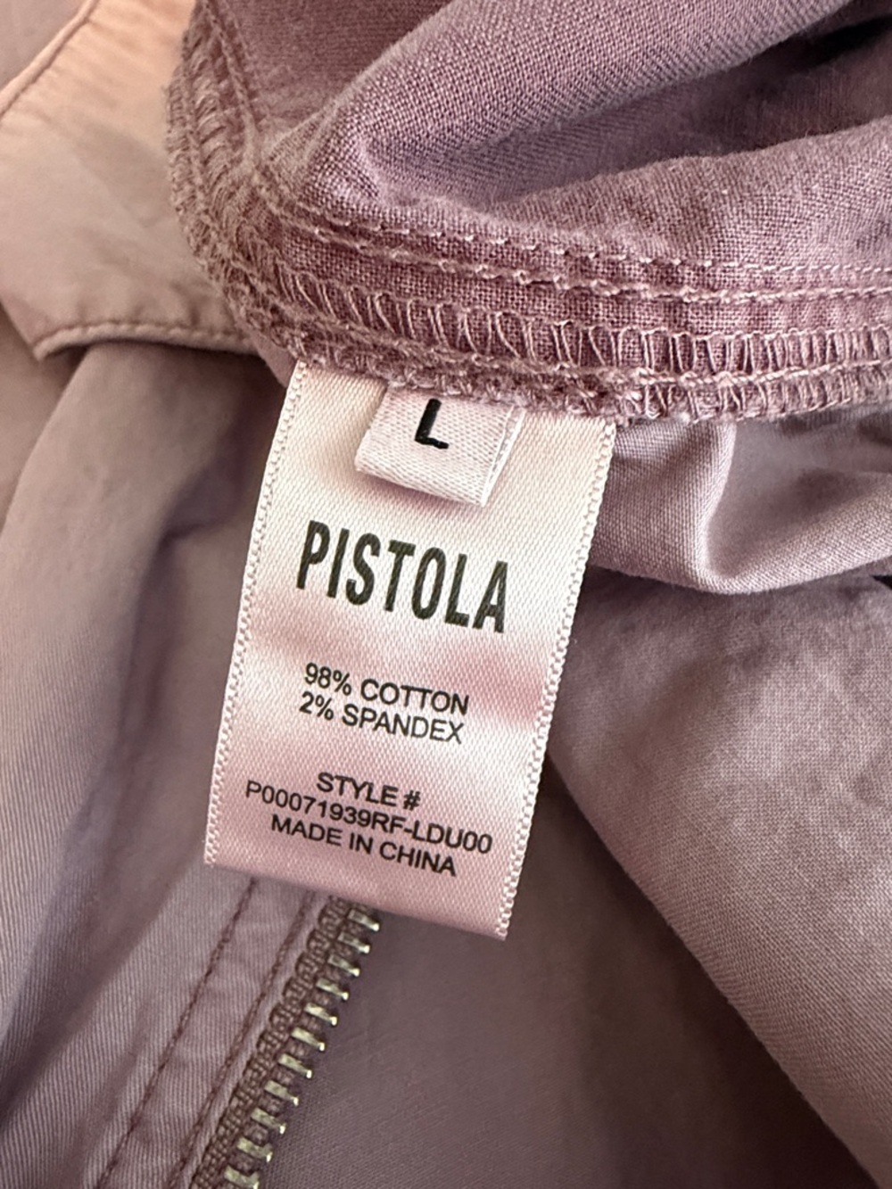 Pistola Mauve One-Piece Jumpsuit with Front Zip - Large - Picture 7 of 8